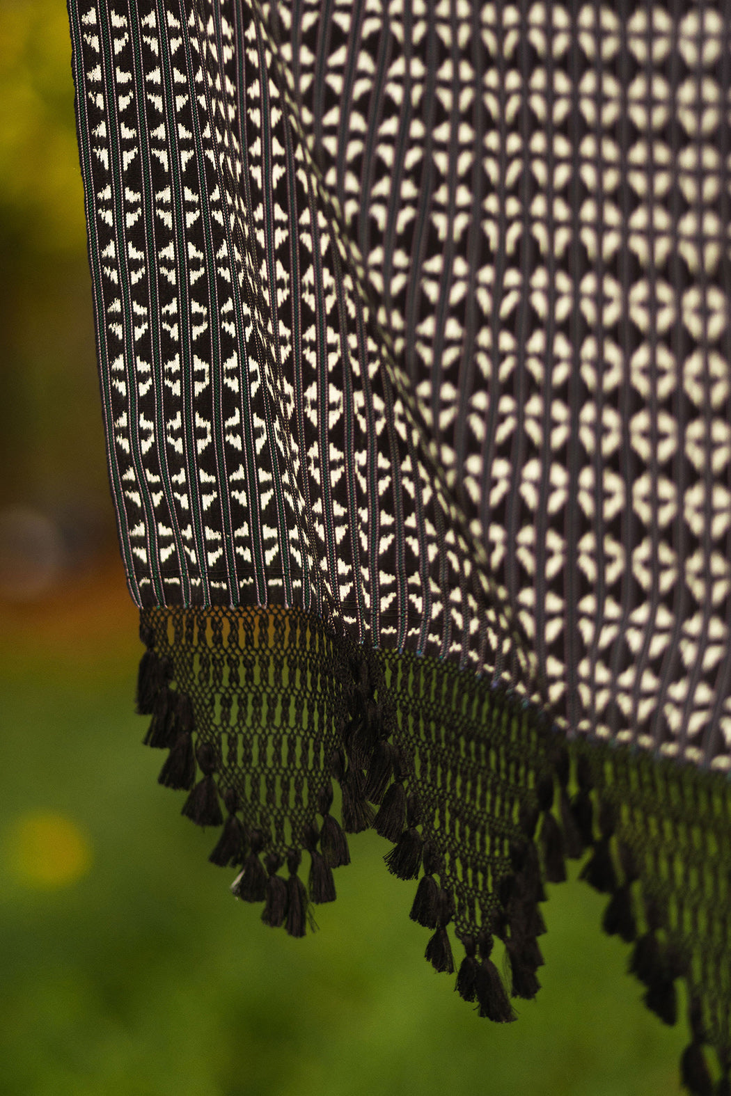 Rebozo d'exception "Cuna" avec franges à pompons