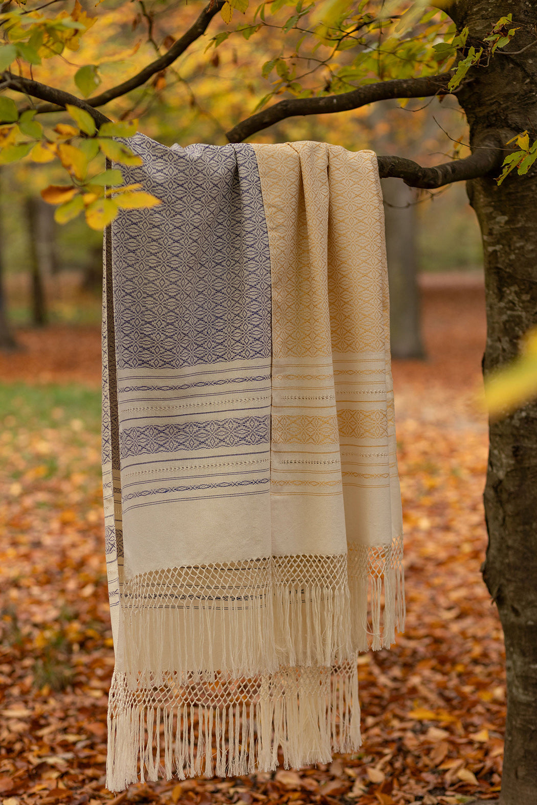 Rebozo "Rialni" plein avec des fils en soie