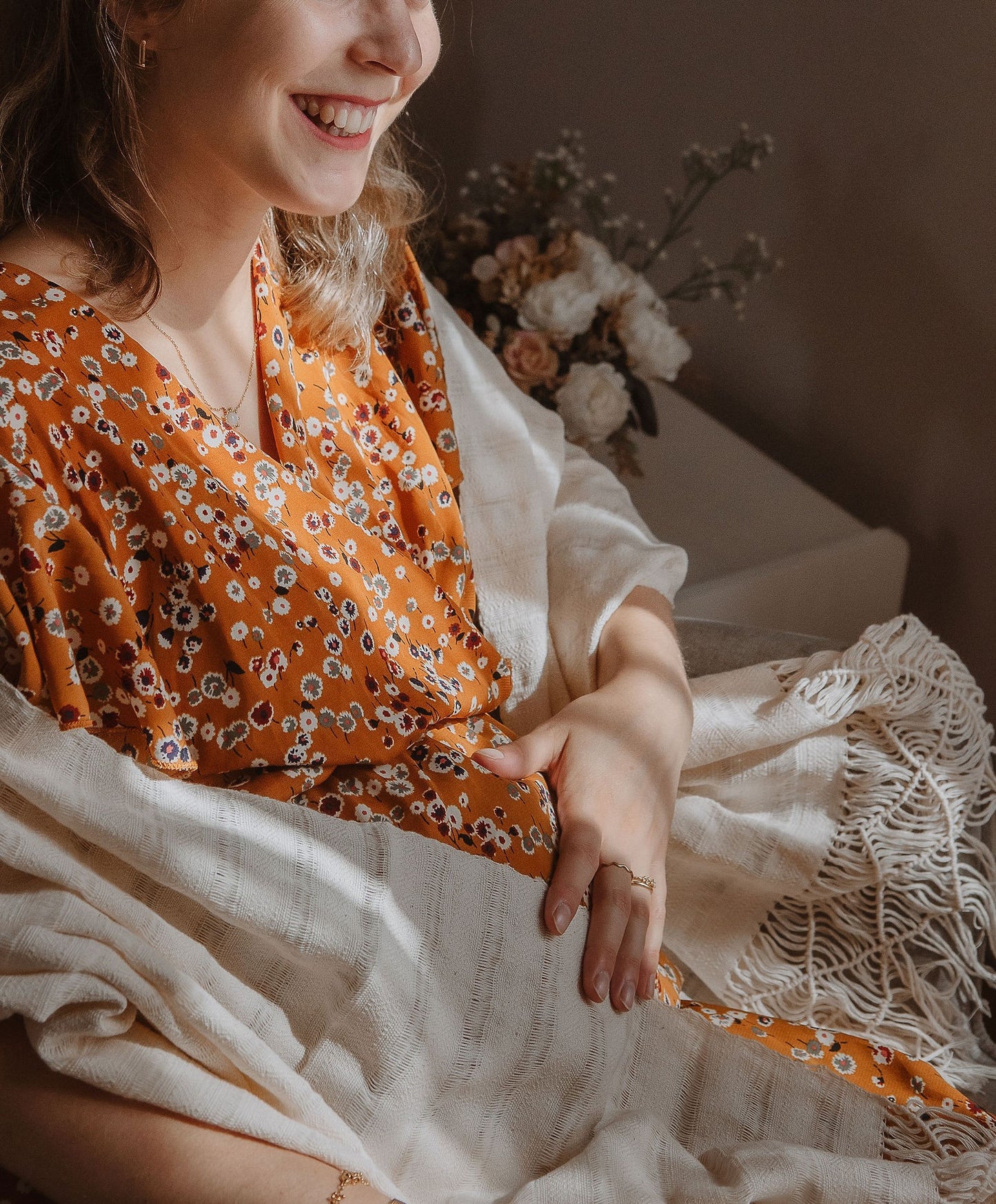 Rebozo Fin M - coton écru