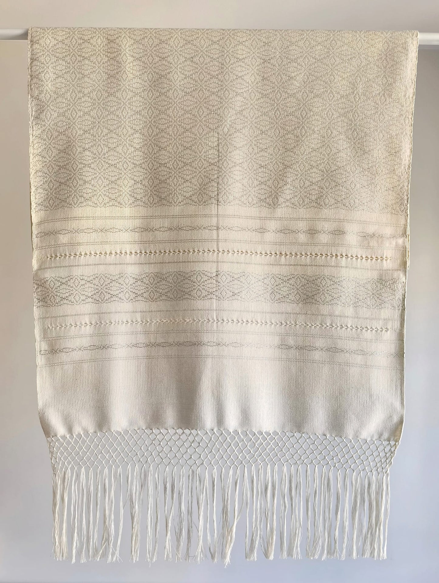 Rebozo "Rialni" plein avec des fils en soie