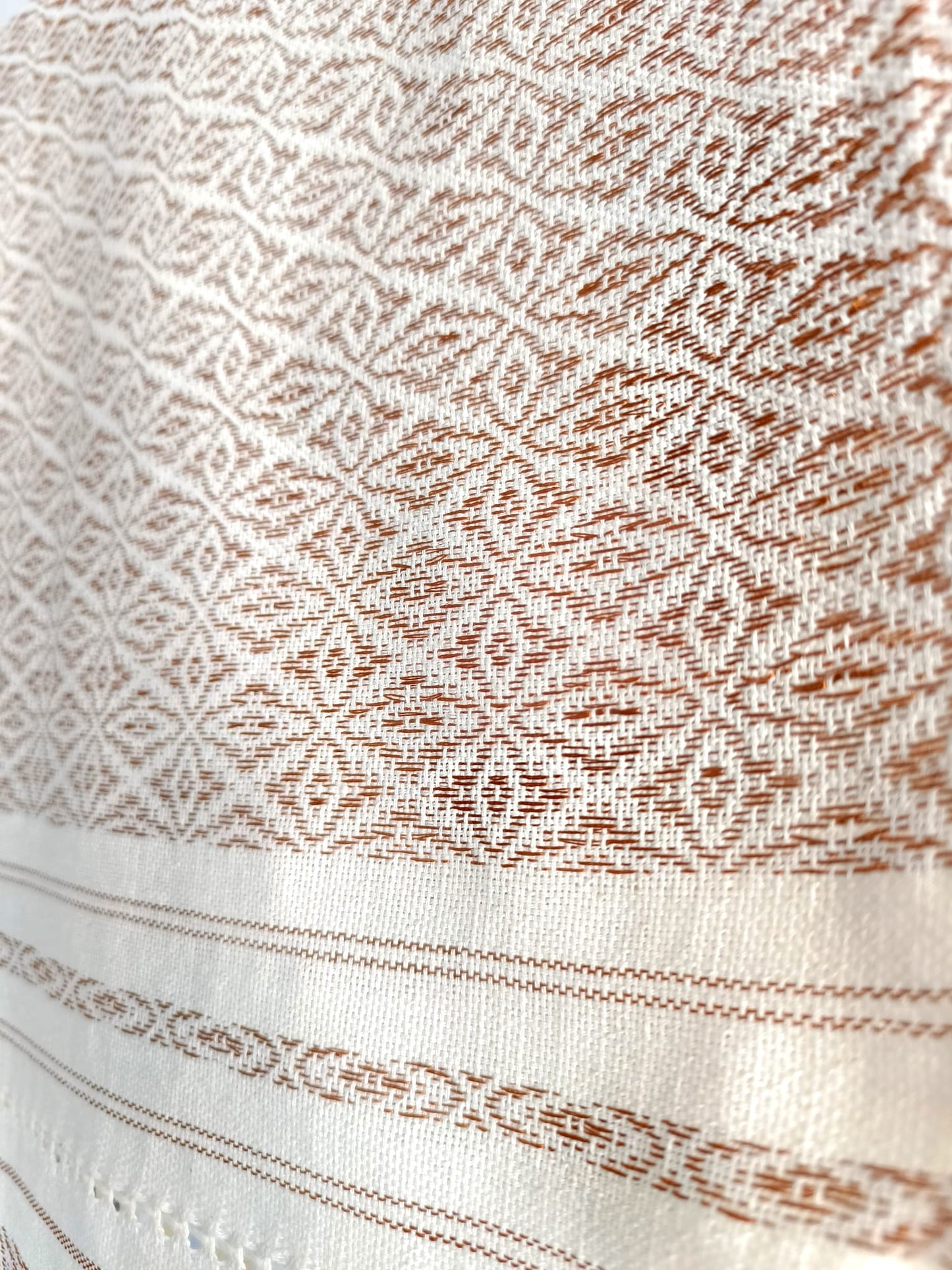 Rebozo "Rialni" plein avec des fils en soie