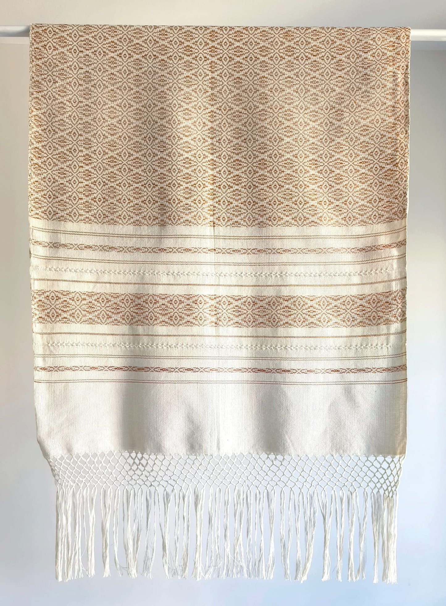 Rebozo "Rialni" plein avec des fils en soie