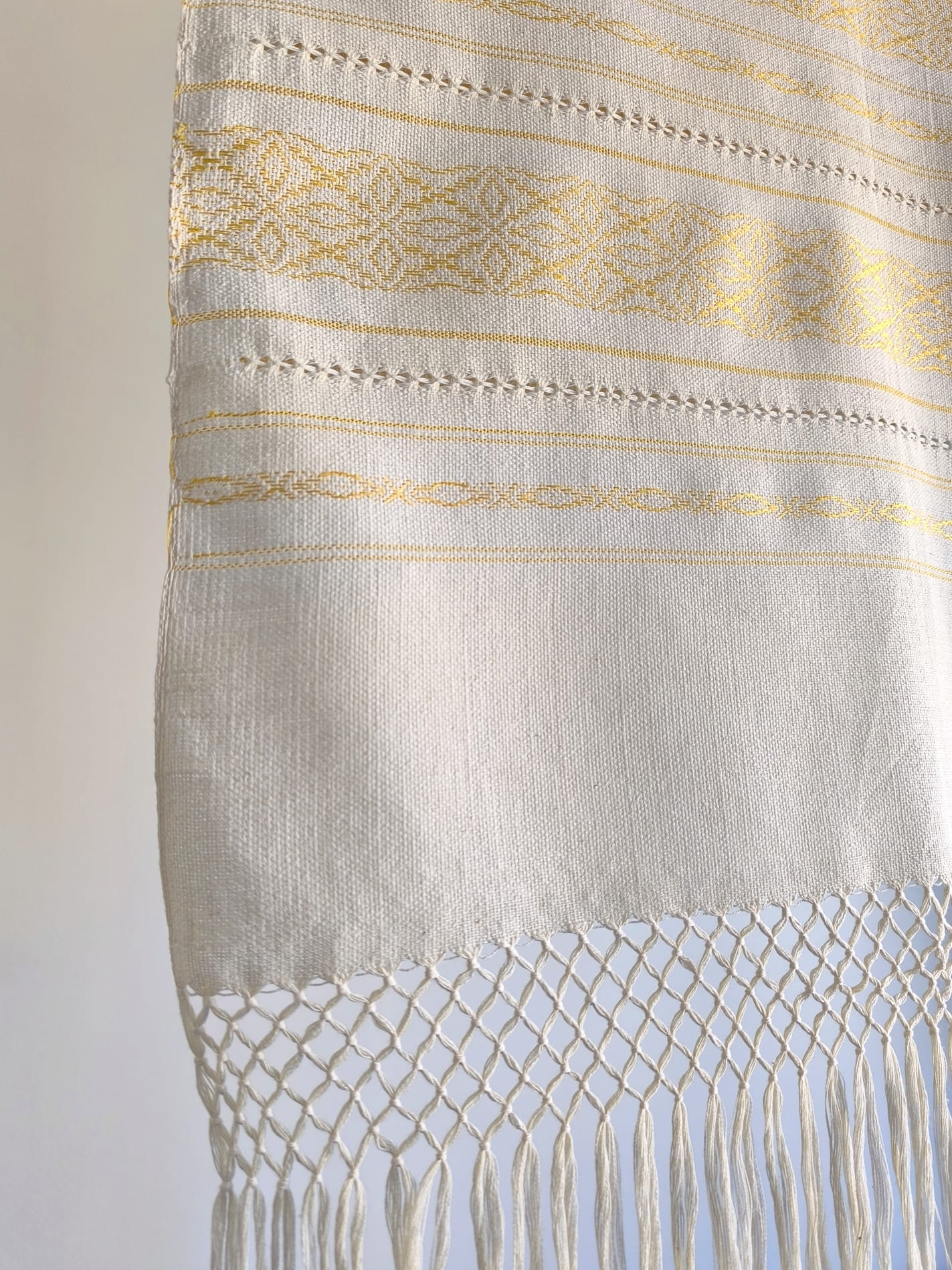 Rebozo "Rialni" plein avec des fils en soie