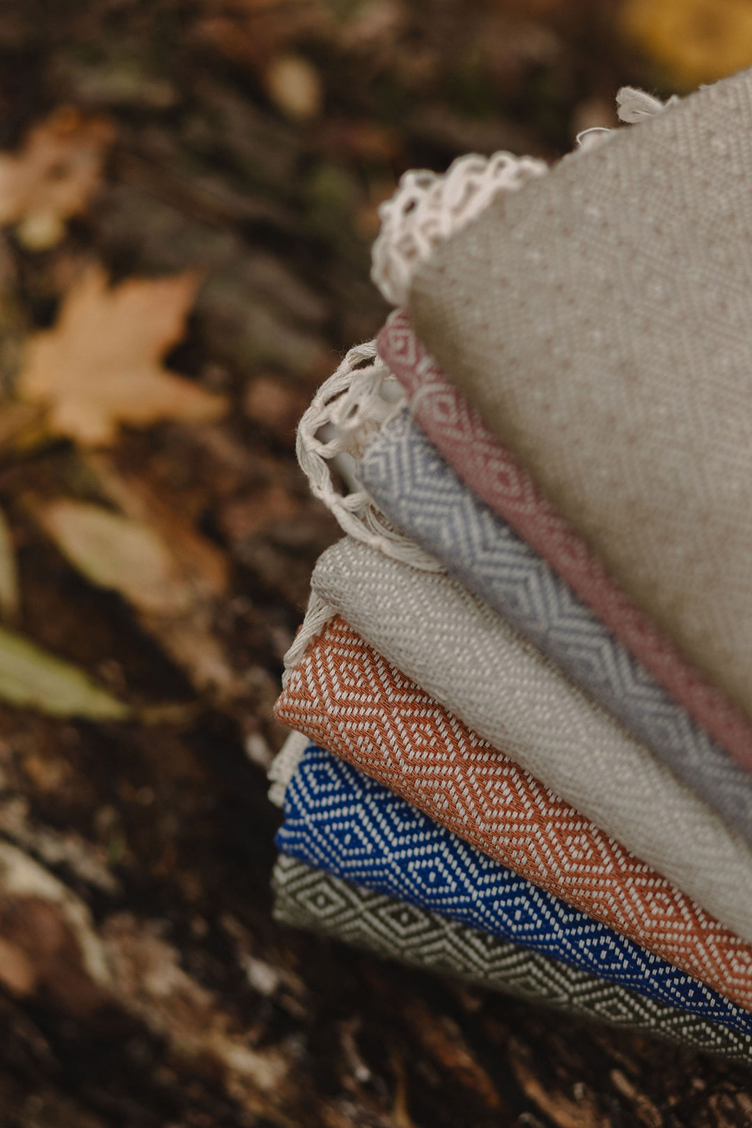 Rebozo "Baloj" en coton avec franges