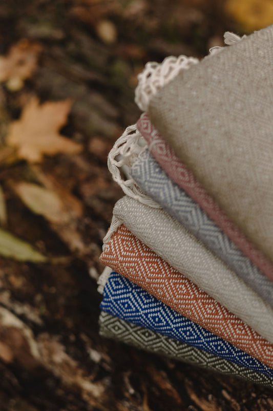 Rebozo "Baloj" en coton avec franges