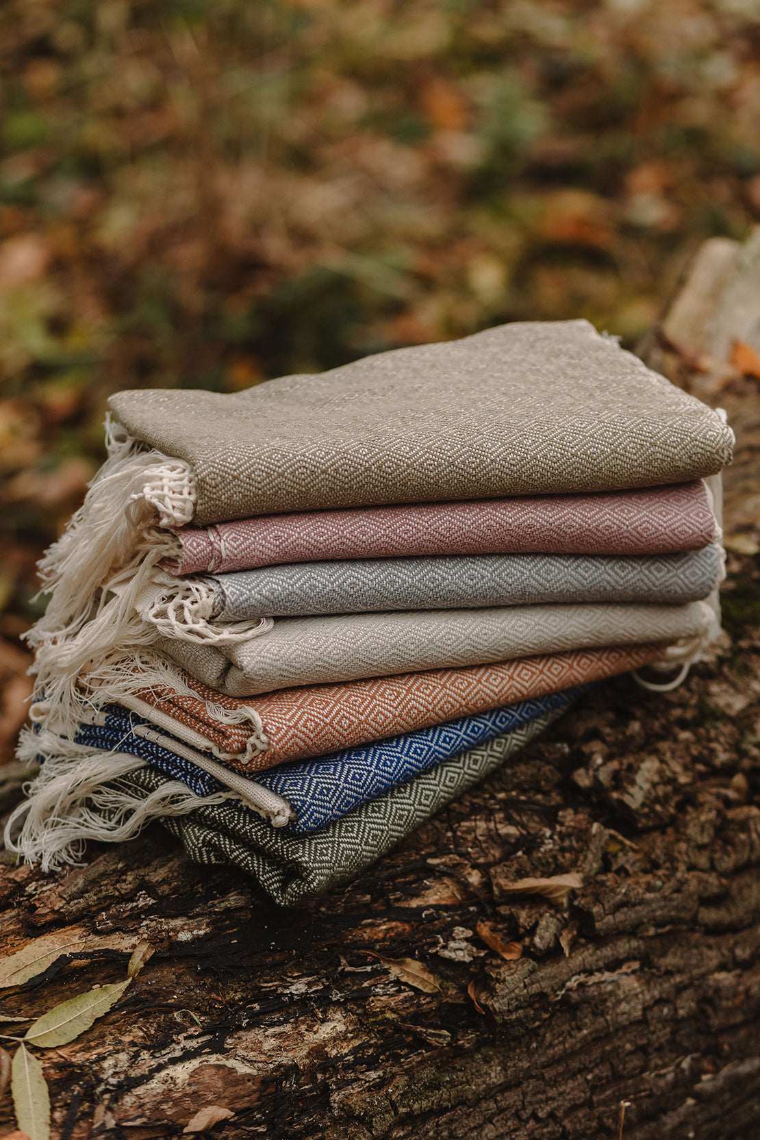 Rebozo "Baloj" en coton avec franges