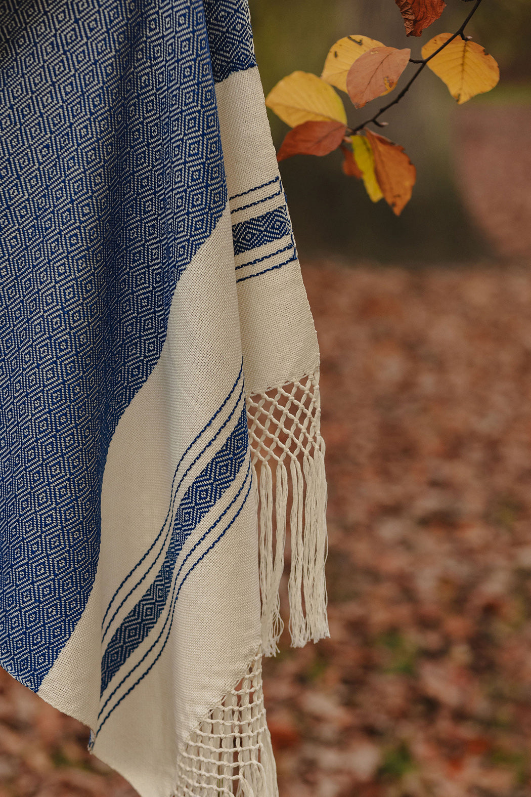 Rebozo "Baloj" en coton avec franges