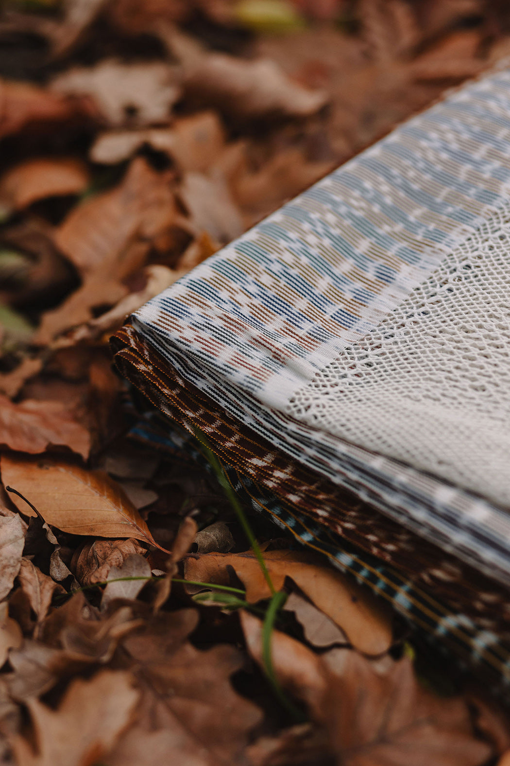 Rebozo d'exception "Cuna" avec franges aux mille noeuds