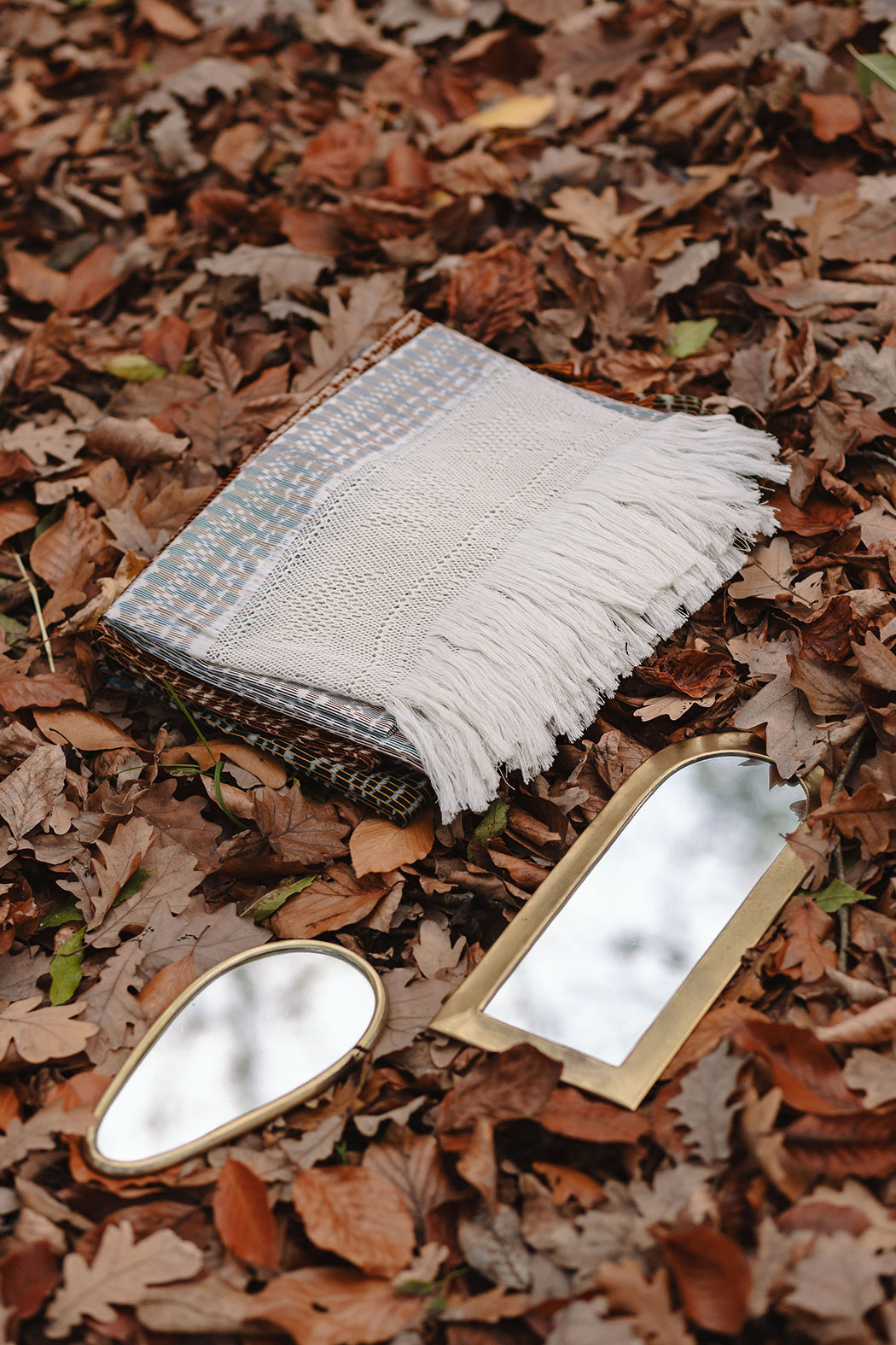 Rebozo d'exception "Cuna" avec franges aux mille noeuds