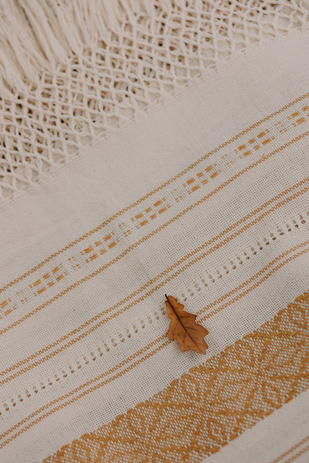 Rebozo "Rialni" aux franges en coton